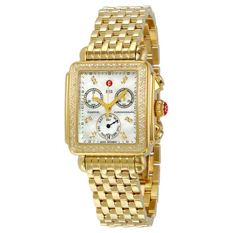 replica michele deco watch|michele gold watch with diamonds.